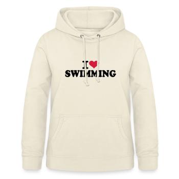 I love Swimming - Bluza damska z kapturem - shake waniliowy - Przód - AI Model Female 172 light (172cm)