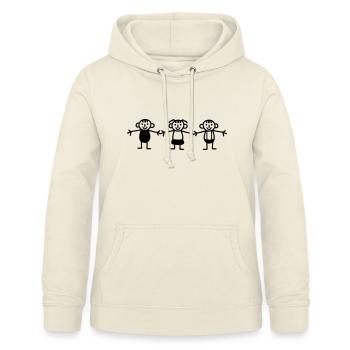 3 Strichmännchen Kinder - Frauen Hoodie - Vanille-Milchshake - Vorne - AI Model Female 172 light (172cm)