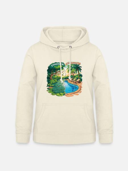 Ökosystem vs. Egosystem Umweltfreundliche Botschaft - Frauen Hoodie - Vanille-Milchshake