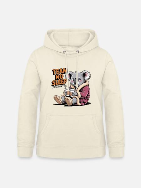 Team No Sleep Koala - Frauen Hoodie - Vanille-Milchshake