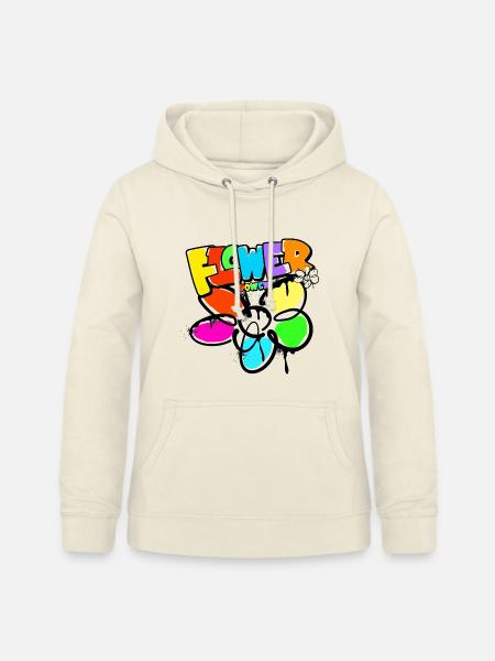 Flower Power Blumenkind Weltfrieden Graffit - Frauen Hoodie - Vanille-Milchshake