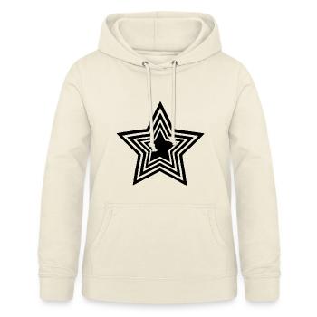 Unendlicher Schwarzer Stern - Frauen Hoodie - Vanille-Milchshake - Vorne - AI Model Female 172 light (172cm)