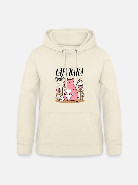 Entspanntes Capybara mit Freunden - Frauen Hoodie - Vanille-Milchshake