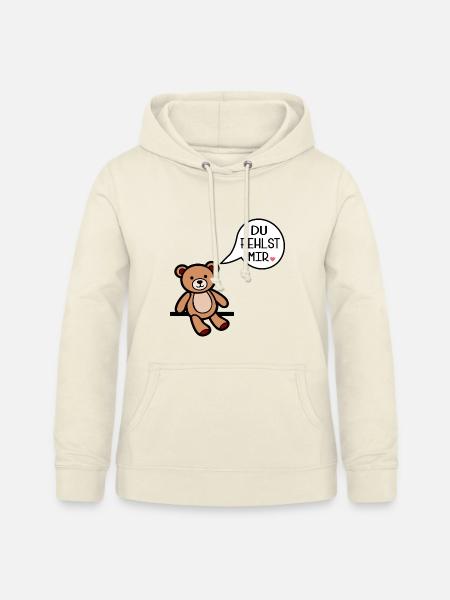 Du fehlst mir, Bär - Frauen Hoodie - Vanille-Milchshake
