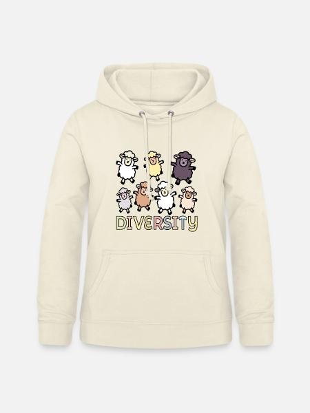 Vielfalt Schaf-Inklusion - Frauen Hoodie - Vanille-Milchshake