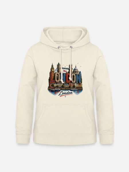 Londoner Mosaikbriefe - Frauen Hoodie - Vanille-Milchshake