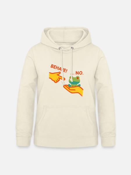 Trotziger Frosch - Frauen Hoodie - Vanille-Milchshake