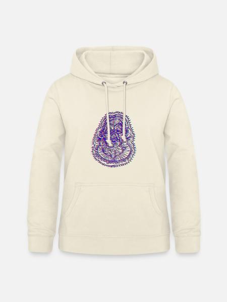 Neon Mandala Drachenauge - Frauen Hoodie - Vanille-Milchshake