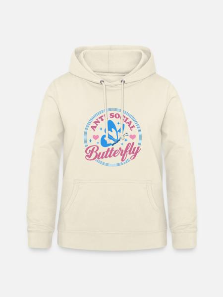Anti Social Butterfly - Frauen Hoodie - Vanille-Milchshake
