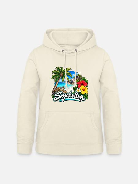 Seychellen – Traumstrand, Palmen & Paradies - Frauen Hoodie - Vanille-Milchshake