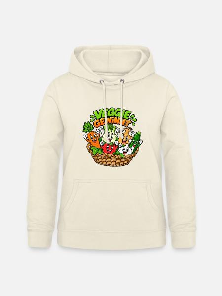 Veggie Gewinn Gemüsekorb Cartoon - Frauen Hoodie - Vanille-Milchshake