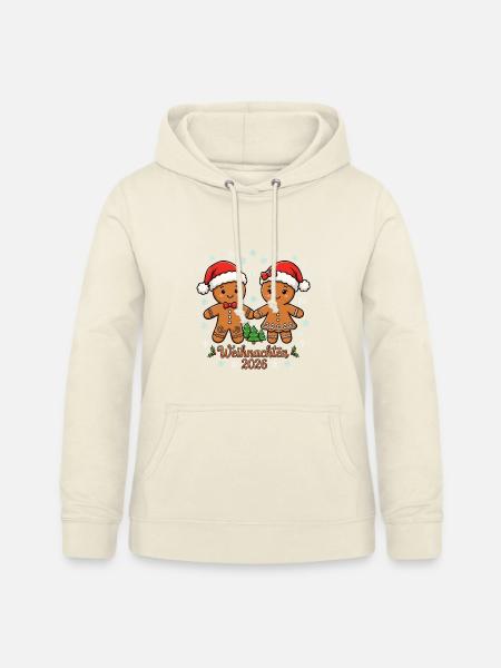 Weihnachten 2026 Lebkuchenmann & Lebkuchenfrau - Frauen Hoodie - Vanille-Milchshake