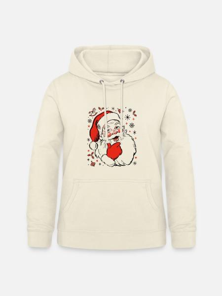 Fröhlicher Weihnachtsmann Sketch - Frauen Hoodie - Vanille-Milchshake