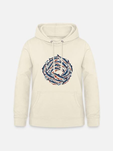 Sardinenschwarm - Frauen Hoodie - Vanille-Milchshake