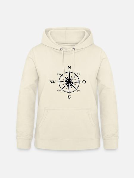 Nordstern Kompass Design - Frauen Hoodie - Vanille-Milchshake