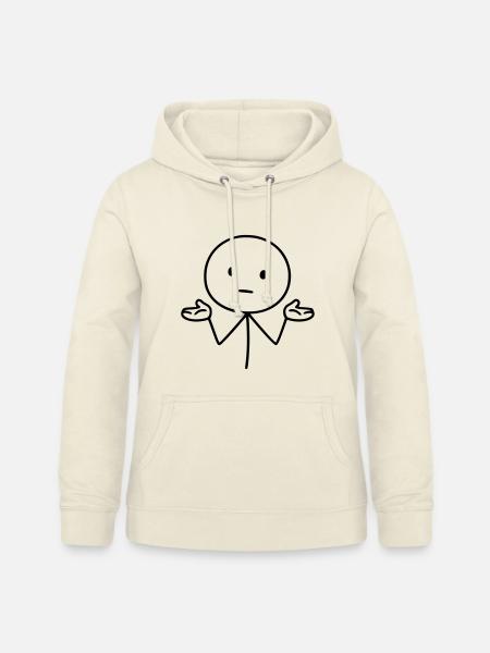 Strichmännchen Schulterzucken Achselzucken - Frauen Hoodie - Vanille-Milchshake