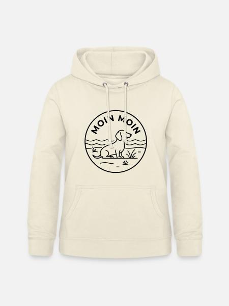 Moin Dackel Meer Badge - Frauen Hoodie - Vanille-Milchshake