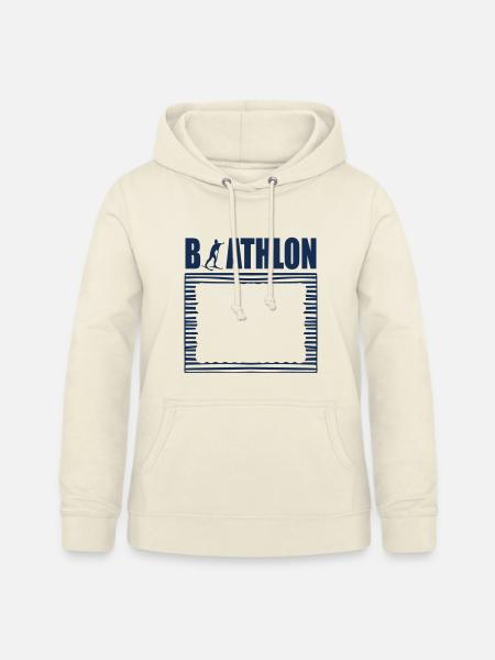 Winter Biathlon Rahmen - Frauen Hoodie - Vanille-Milchshake