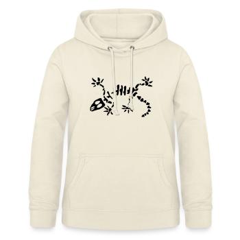 Gecko Skelett Design | Reptil Shirt Geschenkidee - Frauen Hoodie - Vanille-Milchshake - Vorne - AI Model Female 172 light (172cm)