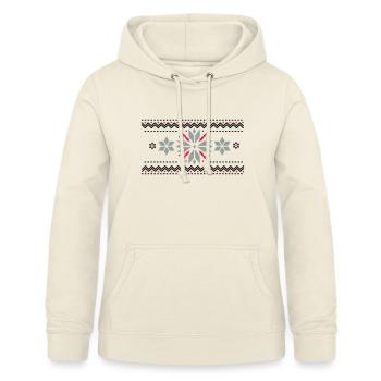 Stern Muster im Norweger Stil - Frauen Hoodie - Vanille-Milchshake - Vorne - AI Model Female 172 light (172cm)