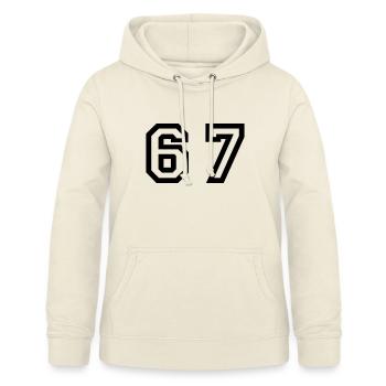 Number - 67 - Sixty Seven - Frauen Hoodie - Vanille-Milchshake - Vorne - AI Model Female 172 light (172cm)
