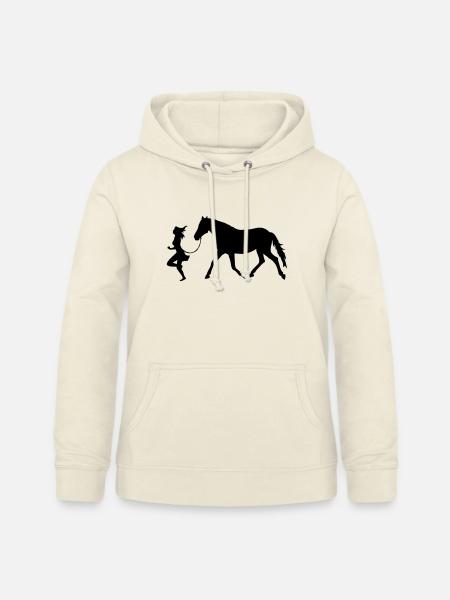 Frau mit Pferd - Frauen Hoodie - Vanille-Milchshake