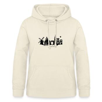 Stadtmotiv Dinslaken mit Tür und Wachturm - Frauen Hoodie - Vanille-Milchshake - Vorne - AI Model Female 172 light (172cm)