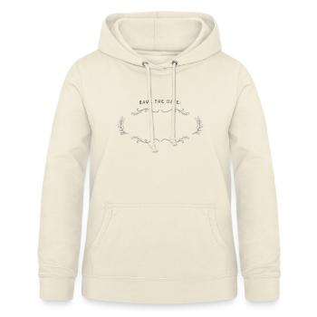 SAVE THE DATE | leeres Feld zum Beschriften - Frauen Hoodie - Vanille-Milchshake - Vorne - AI Model Female 172 light (172cm)