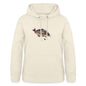 Spiegelkarpfenfischen Boilie Rig Design Anglerbiss - Frauen Hoodie - Vanille-Milchshake - Vorne - AI Model Female 172 light (172cm)