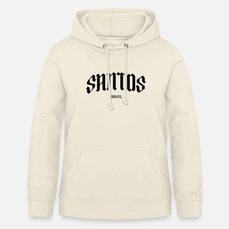 Conception Blackletter de Santos Brasil - Sweat à capuche Femme - vanille