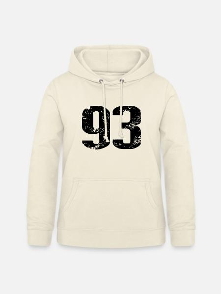 93 Zahl Trikot - Frauen Hoodie - Vanille-Milchshake