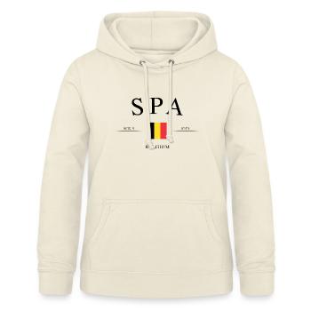 Spa Belgium – Holiday Souvenir & Gift - Women's Hoodie - vanilla - Front - AI Model Female 172 light (172cm)