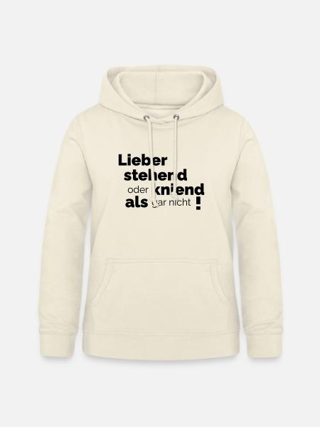 lieber stehend - Frauen Hoodie - Vanille-Milchshake