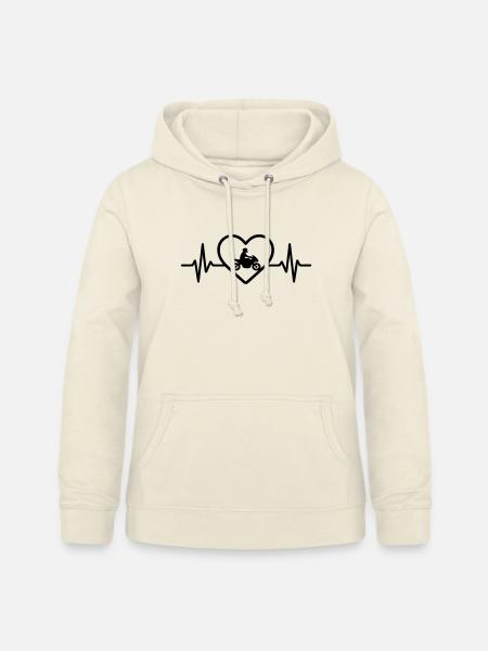 Motorrad Herz Biker - Frauen Hoodie - Vanille-Milchshake