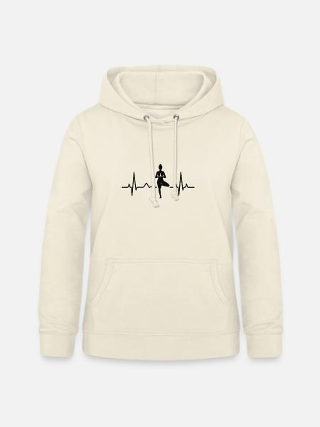 Herzschlag Yoga Silhouette - Frauen Hoodie - Vanille-Milchshake