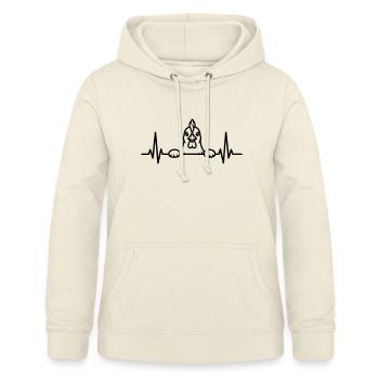 Huhn Herzschlag Cartoon Grafik - Frauen Hoodie - Vanille-Milchshake - Vorne - AI Model Female 172 light (172cm)