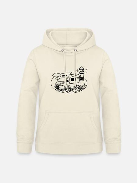 Wohnmobil am Meer  - Frauen Hoodie - Vanille-Milchshake