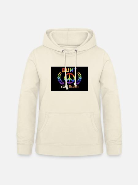 BUNT statt Braun Regenbogenlogo - Frauen Hoodie - Vanille-Milchshake