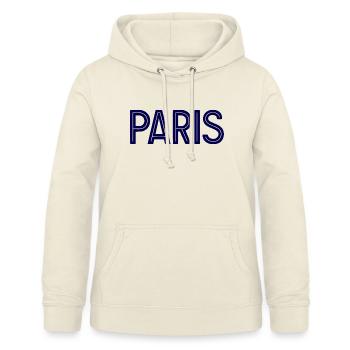 Paris Midnight Blue Geometric Typography - Women's Hoodie - vanilla - Front - AI Model Female 172 light (172cm)