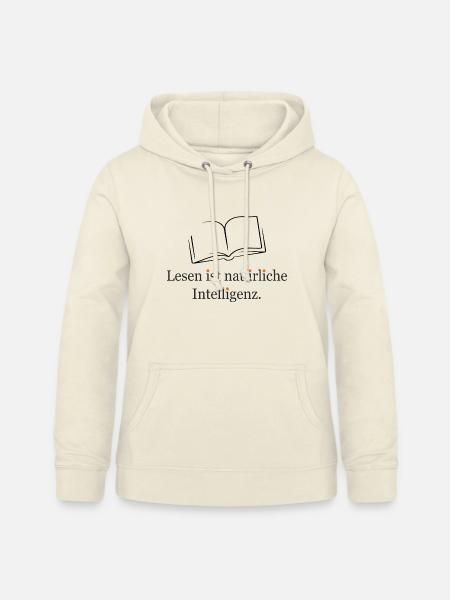 Lesen ist natürliche Intelligenz - Frauen Hoodie - Vanille-Milchshake