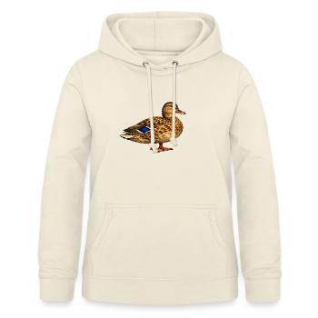 Canard colvert - Sweat à capuche Femme - vanille - Devant - AI Model Female 172 light (172cm)