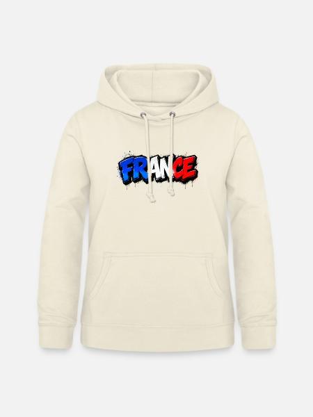 France Graffiti - Frauen Hoodie - Vanille-Milchshake