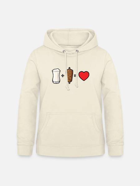 Ayran + Döner = Love - Frauen Hoodie - Vanille-Milchshake
