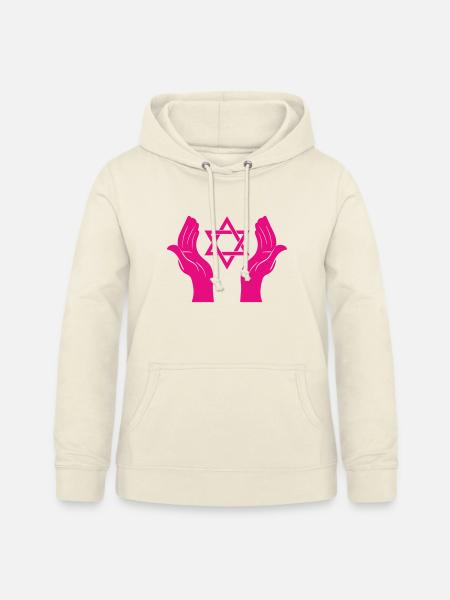 Magenta Hände mit Davidstern - Frauen Hoodie - Vanille-Milchshake
