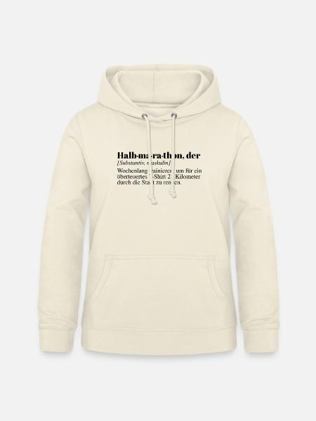 Halbmarathon Duden Spruch - Frauen Hoodie - Vanille-Milchshake
