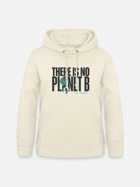 No Planet B Klimaschutz - Frauen Hoodie - Vanille-Milchshake