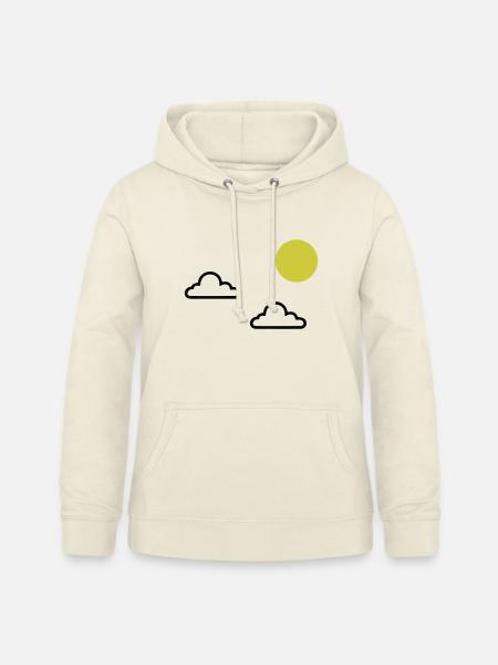 Wolken mit Sonne Minimal - Frauen Hoodie - Vanille-Milchshake
