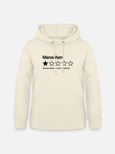 1-Stern-Bewertung auf Menschen - Frauen Hoodie - Vanille-Milchshake
