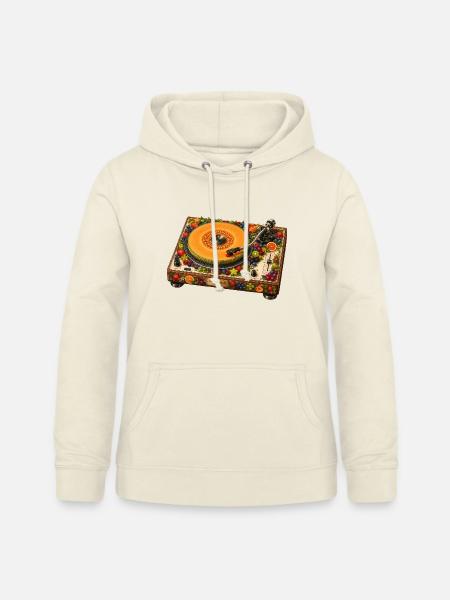 Fruchtiger Plattenspieler im Retro Style - Frauen Hoodie - Vanille-Milchshake