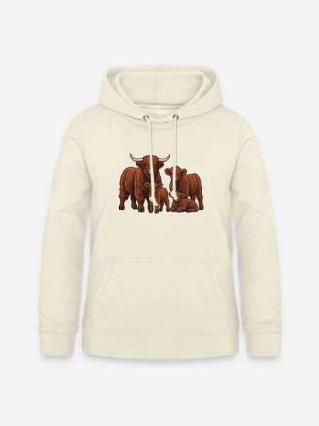 Galloway Rinder - Frauen Hoodie - Vanille-Milchshake